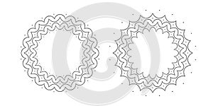 Set of Radial Circle Patterns for Decorative Round Frames