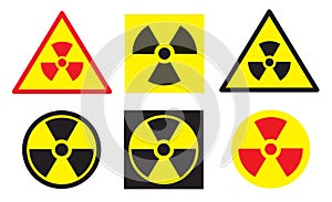 Set of Radiation Signs