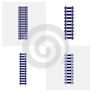 Set of Railroads Design Vector, Railroads Design Template, Icon Symbol, Illustration