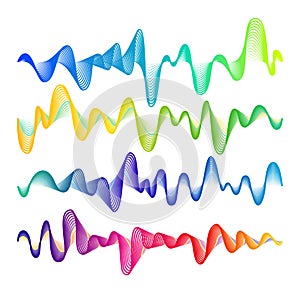 Set of Rainbow Colored Modern Equalisers