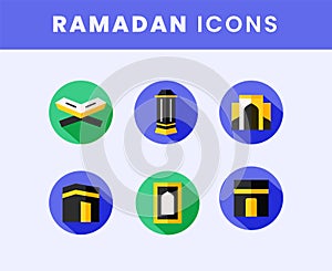 Set of Ramadan Line art icon, Islamic Holidays Linear Fill Symbols collection, Muslim Festival Day Glyph Icons, Vector Sketch illu