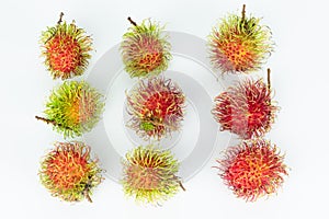 Set of rambutan