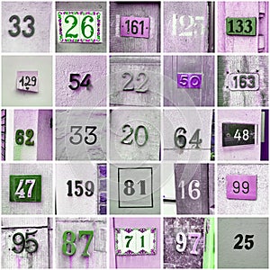 Set of random house numbers