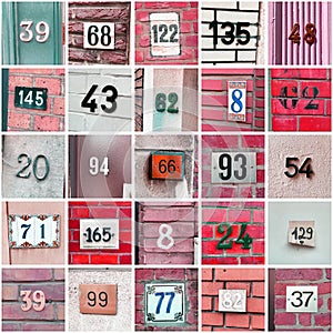 Set of random house numbers