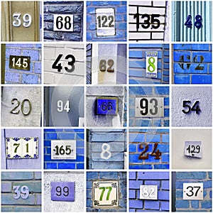 Set of random house numbers
