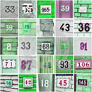 Set of random house numbers