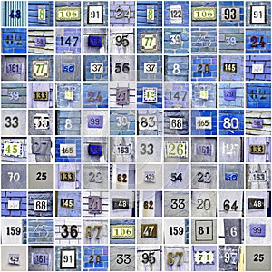 Set of random house numbers