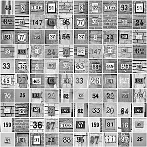 Set of random house numbers