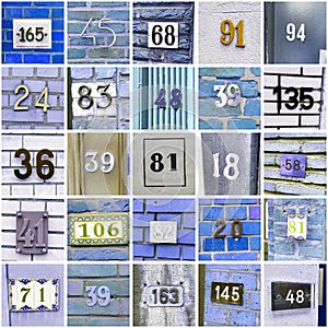 Set of random house numbers