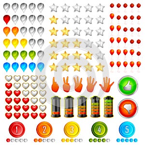 Set of Rating Icon