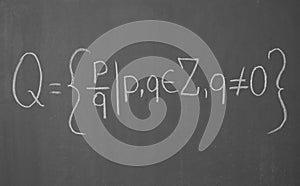 A set of rational numbers in mathematics