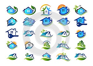 Set of Real Estate, Building and Construction Logo Vector Design.