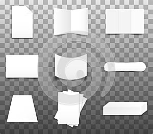 Set of Realistic Paper Mockup,Vector,Illustration
