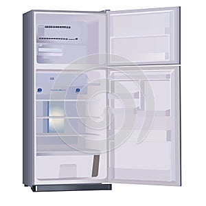 Set of realistic silver fridges Vector Image