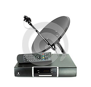 Set of receive box remote and dish antenna