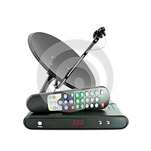 Set of receive box remote and dish antenna