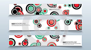 set rectangular banner background. modern abstract vector design