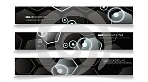 set rectangular banner background. modern abstract vector design