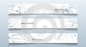 set rectangular banner background. modern abstract vector design