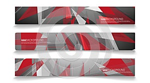 set rectangular banner background. modern abstract vector design