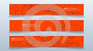 set rectangular banner background. modern abstract vector design