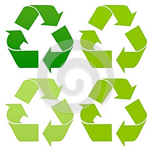 Set of recycle icons