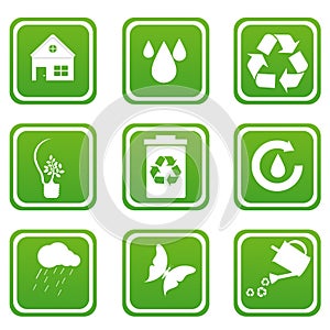 Set of recycle icons