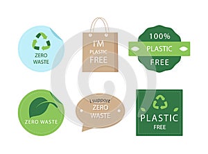 Set of recycle icons and ecology symbols.