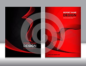 Set red and black Cover Annual report design