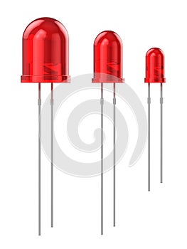 Set of red LEDs photo