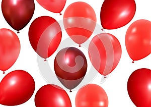 Set of Red Party Balloons