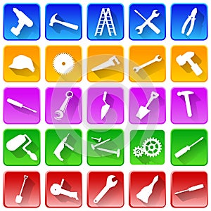 Set of repair and tools icons.