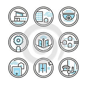 Set of Residential Security Icons