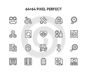 Set of retirement plan icons collection.