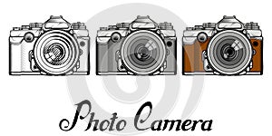 Set of Retro Camera logo.