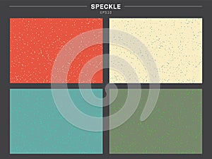 Set of retro color tone background speckle pattern texture