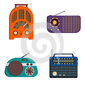 Set of retro radios