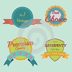 Set of retro vintage badges and labels