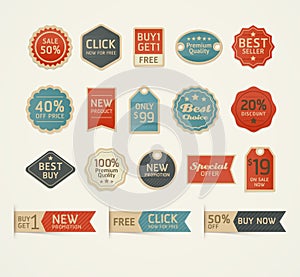 Set of retro vintage badges and labels design.