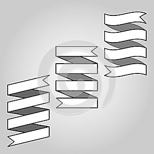 Set of ribbon baner icon