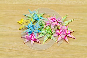 Set ribbon folded into a flower. Wrap coins by hand. I worked for the sacred(ordination ,matriculation ,initiation) in photo