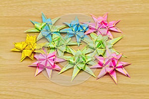 Set ribbon folded into a flower. Wrap coins by hand. I worked for the sacred(ordination ,matriculation ,initiation) in photo