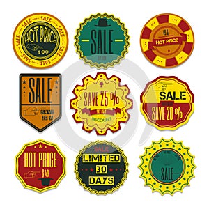 Set of Ribbons, Stickers, Labels. Vector.Set of Ribbons, Sticker