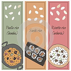 Set rice for different dishes