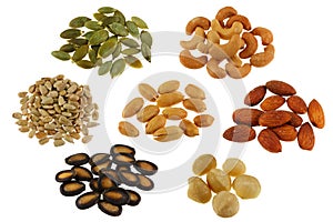 A Set of Roasted and Salted Nuts / Seeds