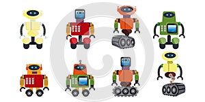 Set of Robot Characters