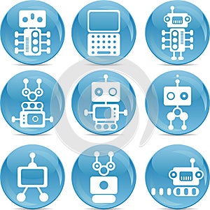 Set of robot icons