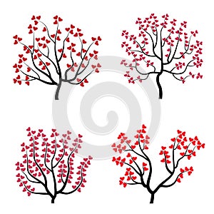 Set of romantic tree