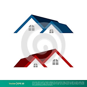 Set Roof Real Estate House Set Icon Vector Logo Template Illustration Design. Vector EPS 10.