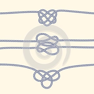 Set of rope borders